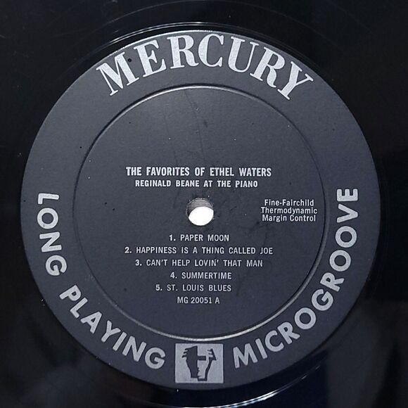 Ethel Waters LP Record The Favorite Songs Of Ethel Waters on Mercury VG/VG+ Jazz - Picture 3 of 4